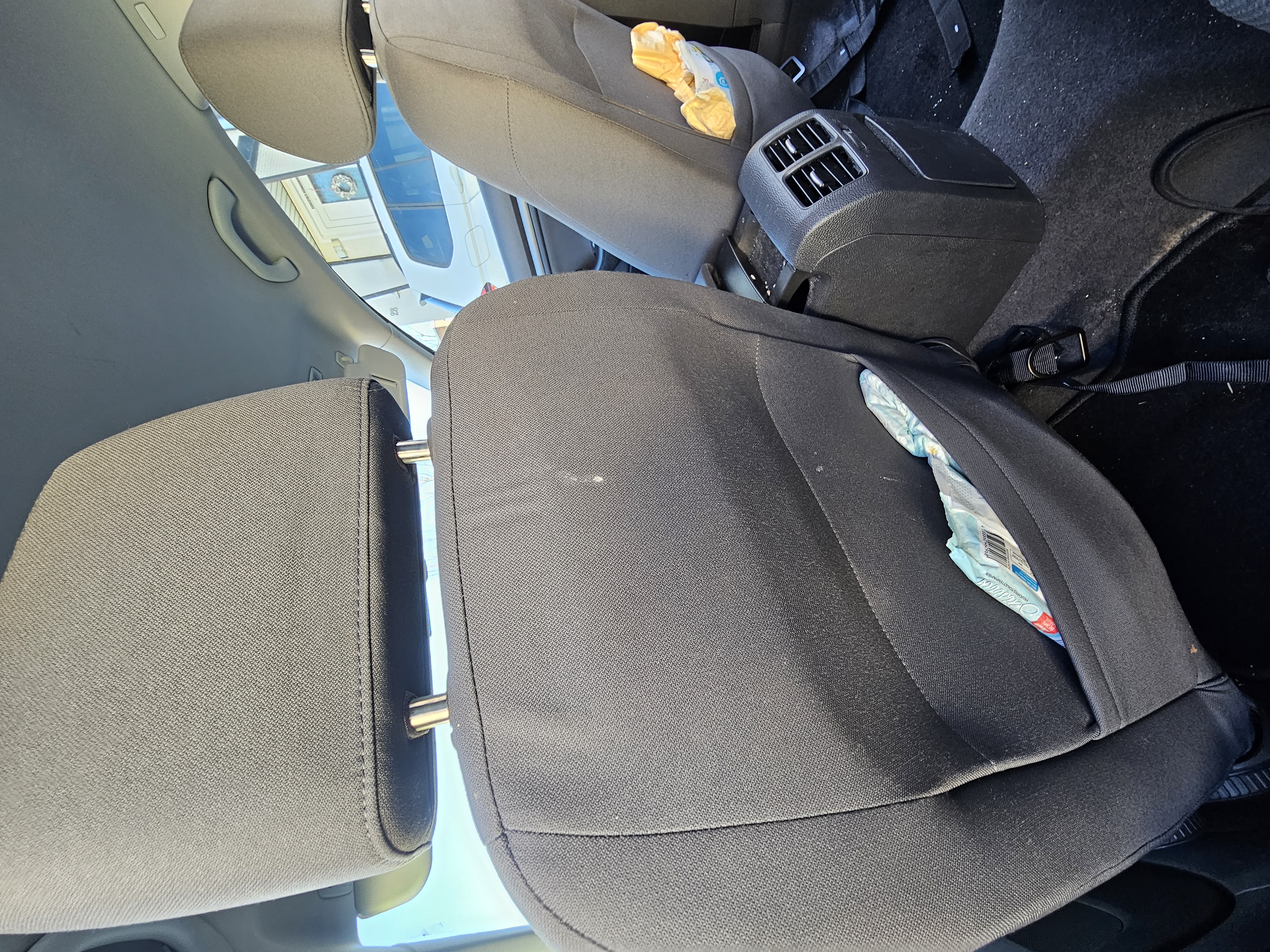 Verschmutzter Autositz